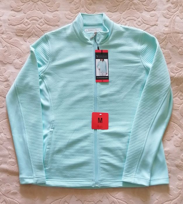 Спортивная куртка женская,  куртка жіноча Черная и бирюзовая (М)