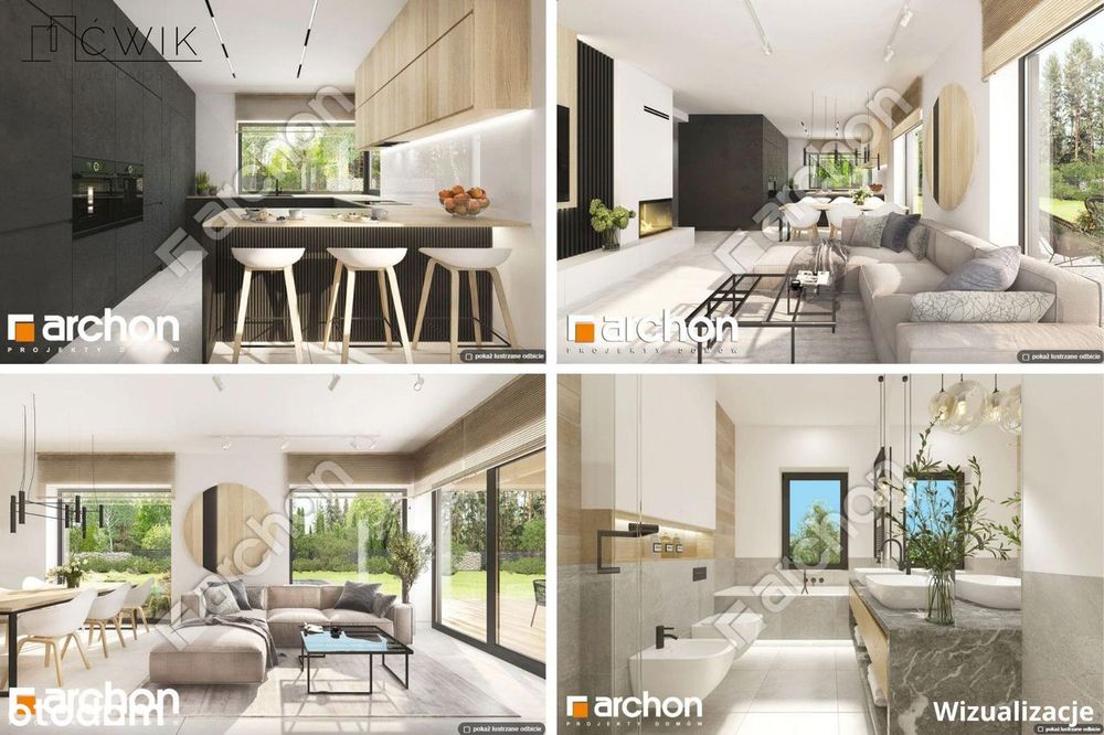 Nowoczesny dom parterowy 123,85 m² | 8,2 ar | 2,5 km od Bochni
