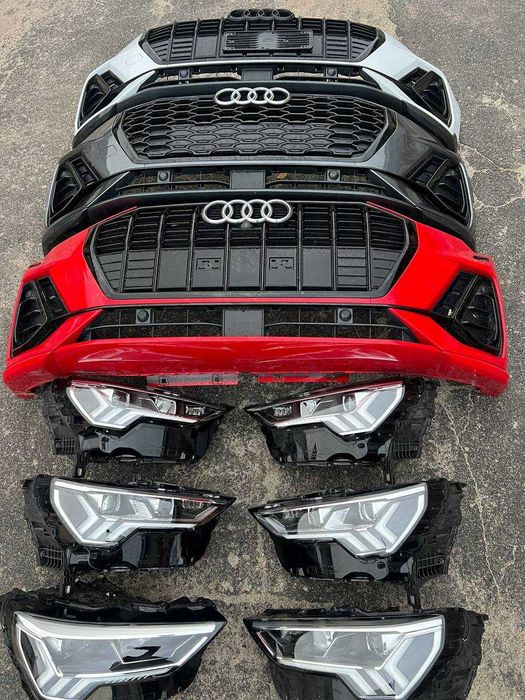 Бампер передний Ауді ку3 Фари Audi Q3 83A Радар Фонарі Ку3 Ауди ку 3