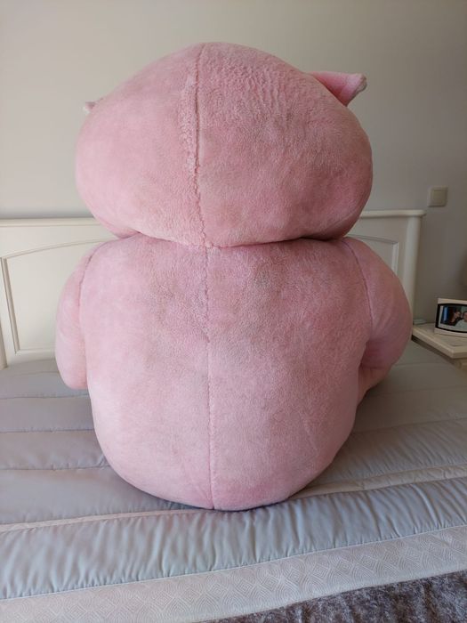 Peluche Panda rosa enorme um metro altura
