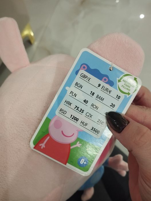 Nowa maskotka George, świnka Peppa, Peppa Pig