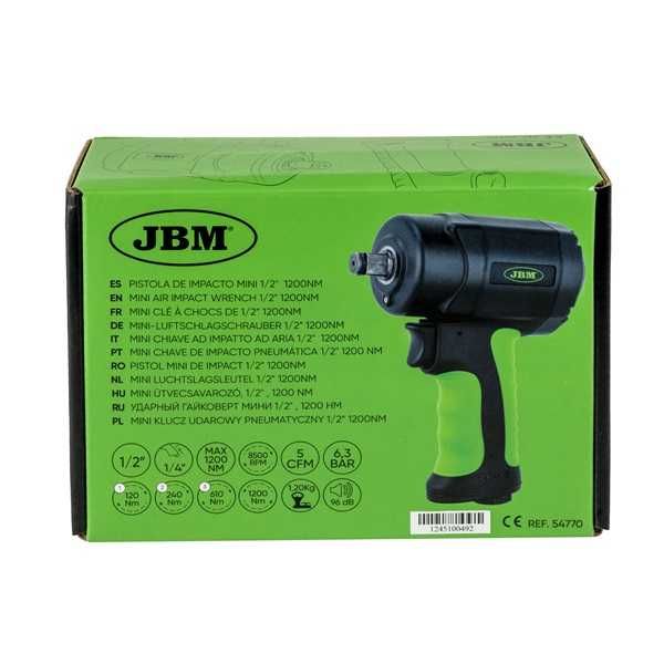 (Com Iva) Pistola Chave de Impacto Pneumática Modelo Nano MINI 1/2" 1200NM JBM