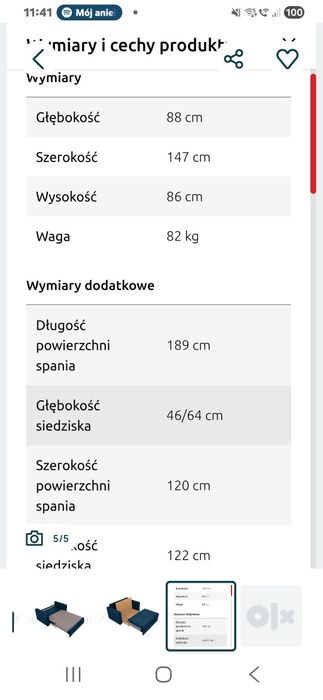 Sofa dwuosobowa turkusowa