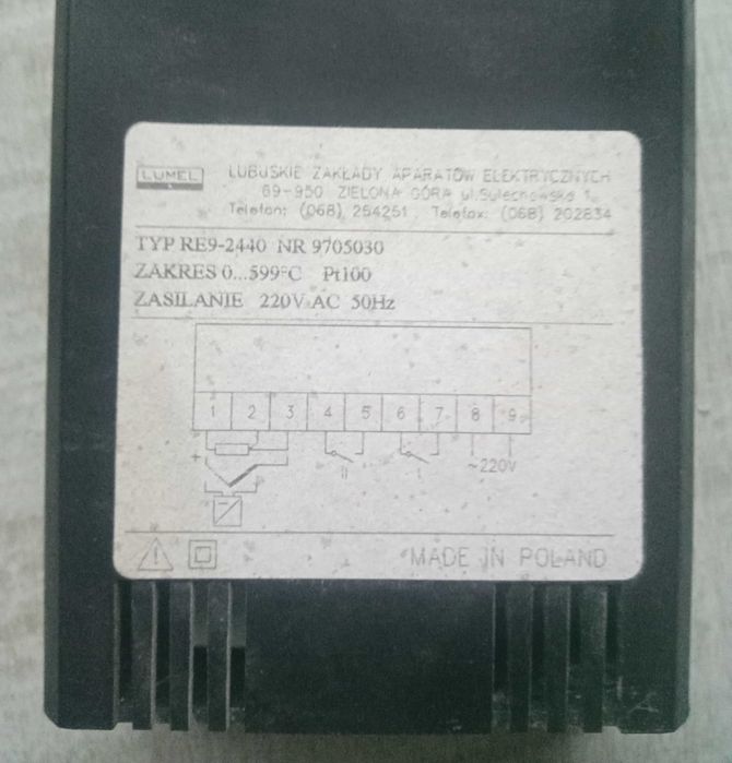 Regulator temperatury RE9 - 2440 LUMEL