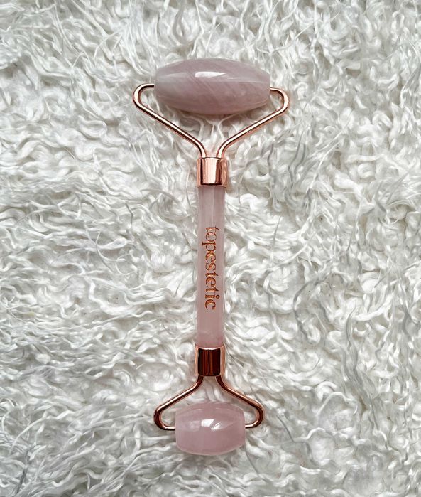 Roller Topestetic Roller do masażu twarzy z różowego kwarcu