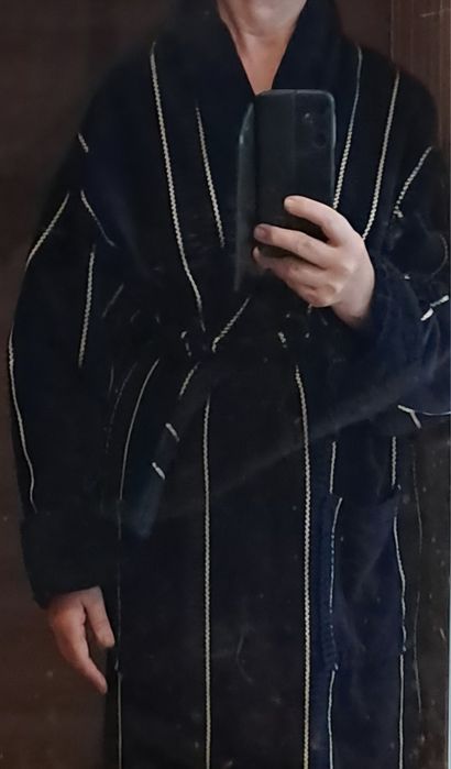 Халат чоловічий, стрижений велюр