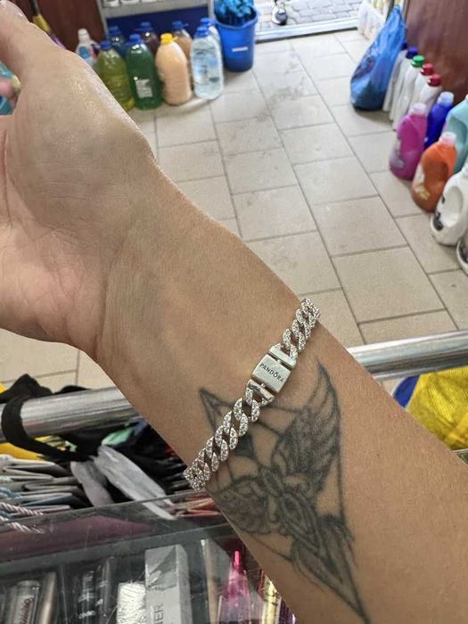 Браслет пандора " Кубинське плетіння паве"