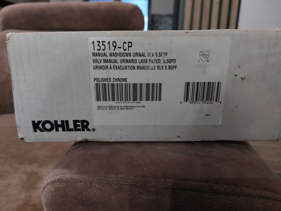Kohler 13519-CP Ręczny zawór do pisuaru