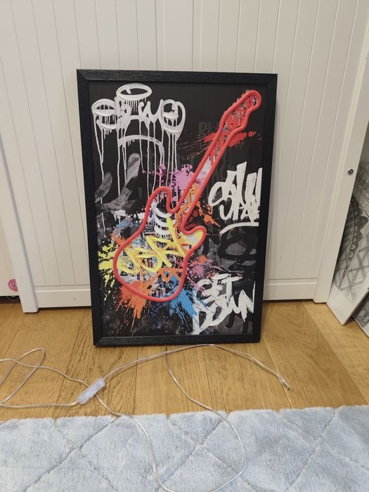 Obraz LED gitara  40x60