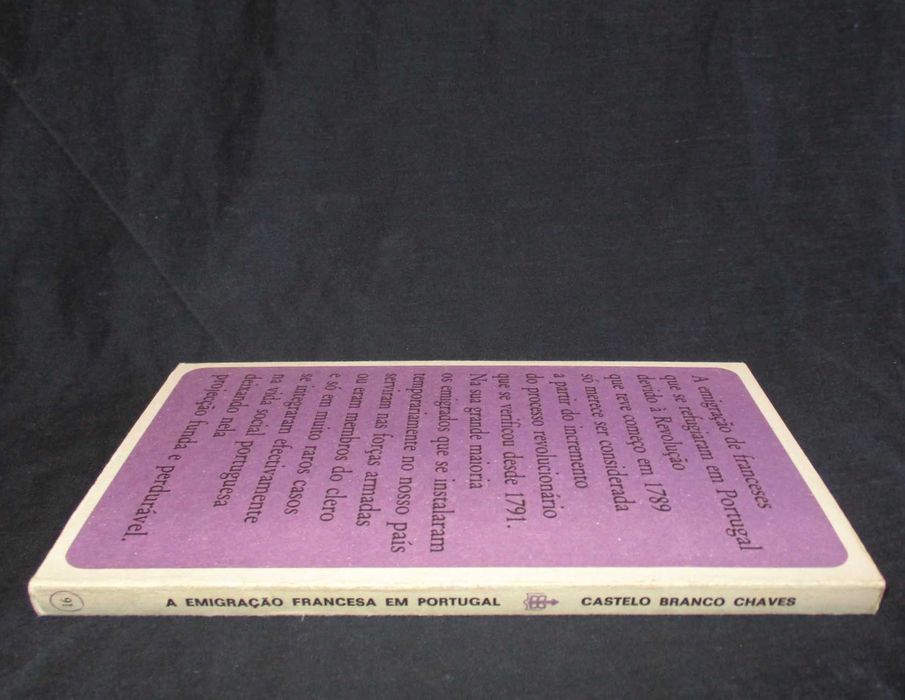 Livro A emigração francesa em Portugal durante a Revolução