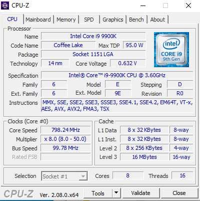 Procesor Intel Core i9-9900K 3.60 GHz 8 rdzeni LGA 1151