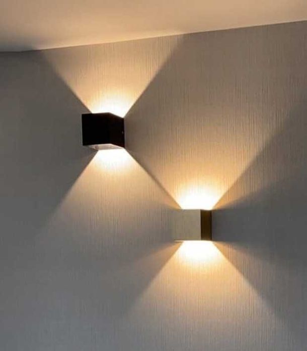 Aluminiowy kinkiet ścienny elewacyjny  12 W lampa zestaw 4 sztuk