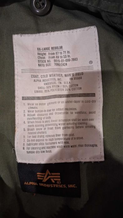 Kurtka M65 orginalna Alpha Ind. USA