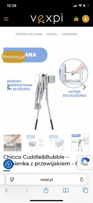 Wanienka z przewijakiem Chicco - super stan