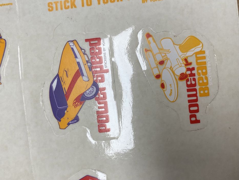 6 cartelas de Autocolantes YORN originais, ano 2000