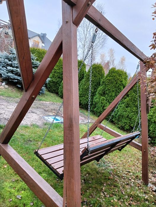 Huśtawka drewniana dębowa robiona na zlecenie