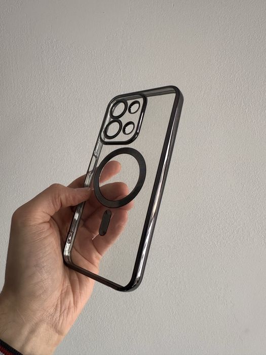 Etui Plecki Silikon MagSafe czarne do XIAOMI REDMI 15C