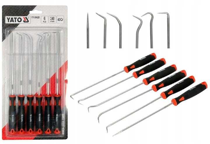 Набір слюсарних гачків для зняття сальників 6 шт 240 мм YATO YT-08428