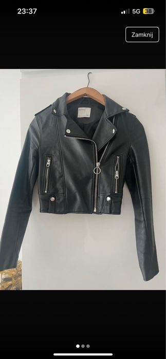 Skóra kurtka motycyklowa xs zara