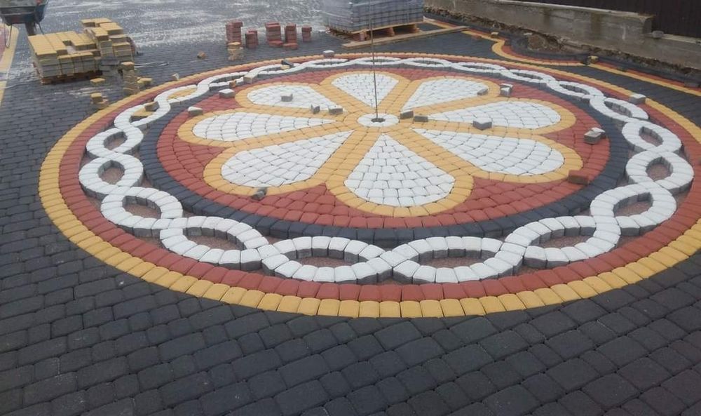 Професійне укладання бруківки.