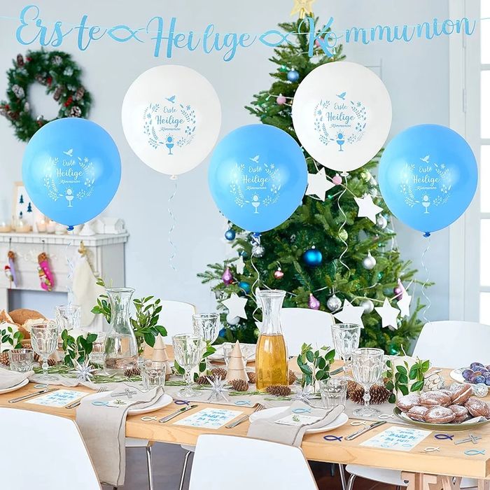 Dekoracje balony komunia Święta w j.niemieckim zestaw B493