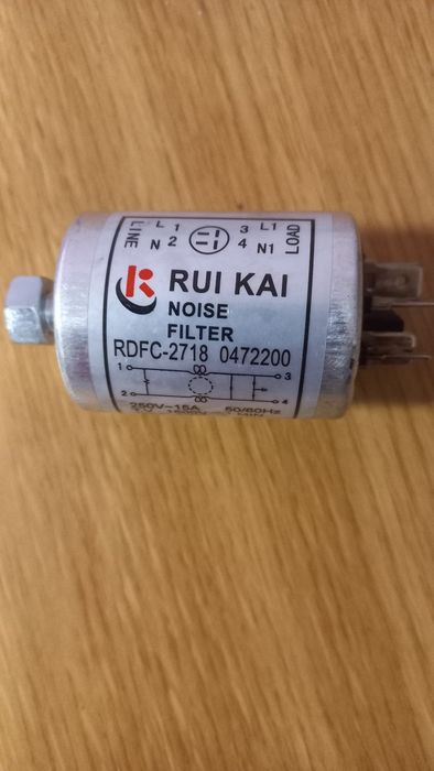 Filtro de ruído 250V 15A Rui Kai RDFC-2718