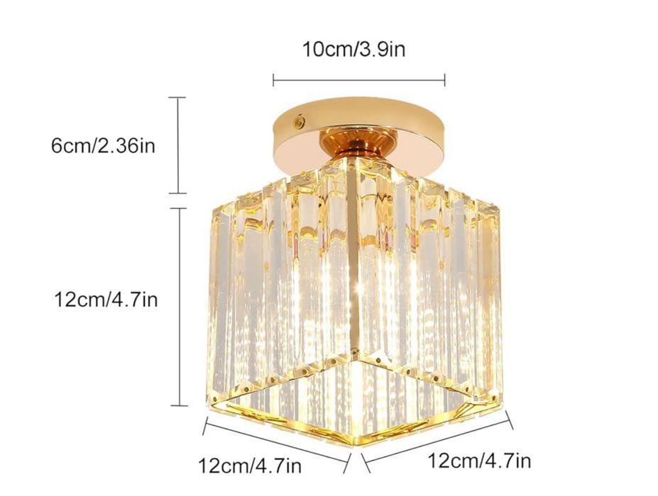 Kryształowa Lampa Sufitowa Nowoczesna