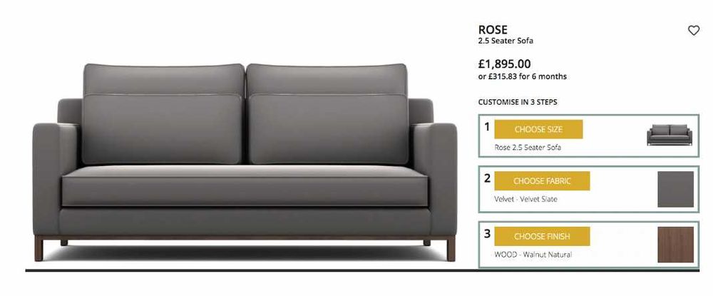 Sofá Lombok Microsuede personalizado, como novo 183W x 108D.