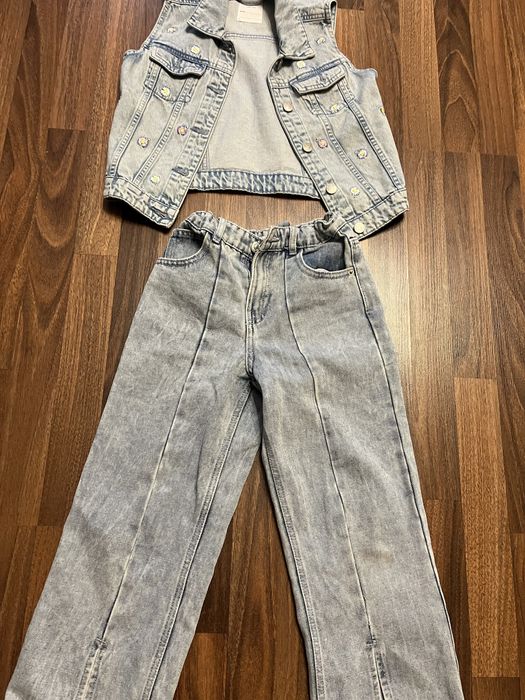 Джинси 134. Джинсова жилетка. Zara. Sinsay