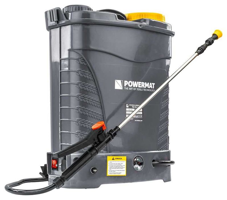 POWERMAT Opryskiwacz Akumulatorowy 16l Plecakowy + 9x Dysze PM0748