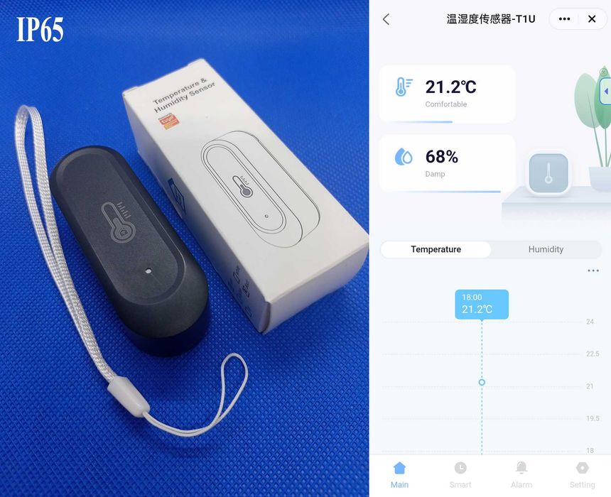 Розумний Tuya Wi-Fi датчик термометр гігрометр