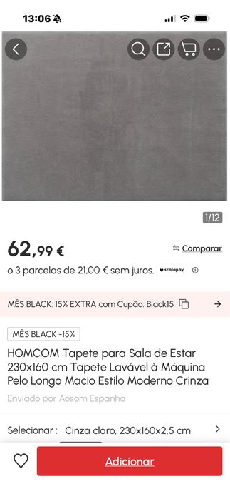 Tapete novo em embalagem original
