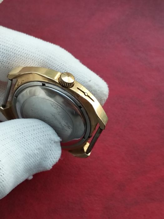 Подарочные мужские часы SLAVA made in USSR Gold plated au10