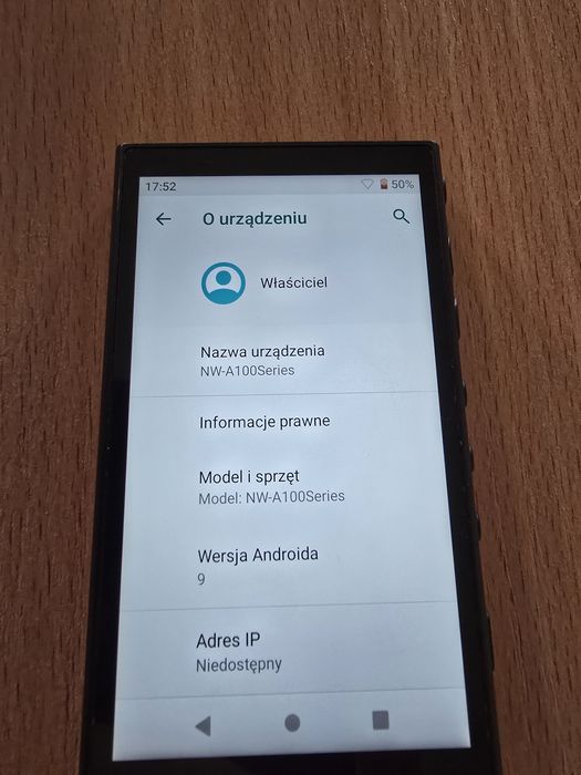 Odtwarzacz Multimedialny Walkman Sony NW-A105 ANDROID