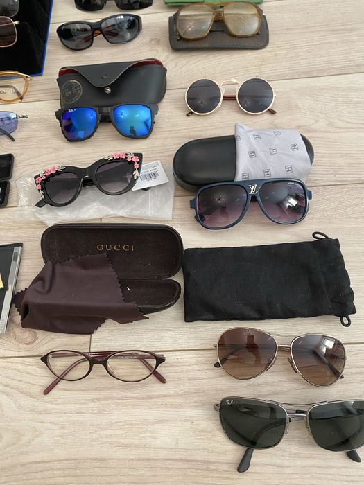 Великий лот брендових окулярів та аксесуарів: Ray-Ban, Versace, Karen Walker, Gucci, Fendi, Louis Vuitton, Vanquish та інші (25+ пар)