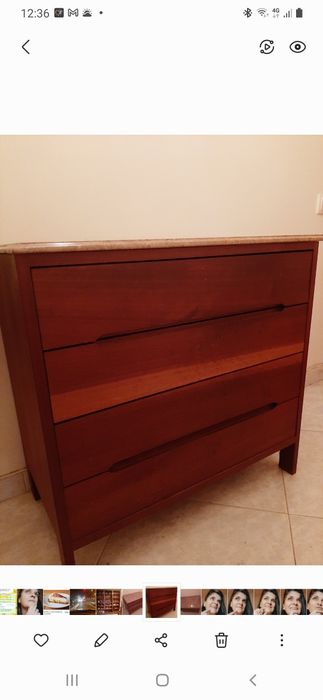 Comoda em mogno 4 gavetas