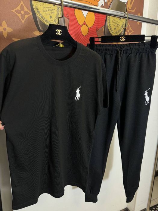КОСТЮМ RALPH LAUREN Мужской спортивный костюм Ральф черный S M L скидк