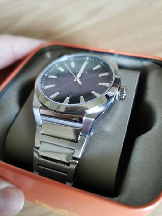 Zegarek Fossil Everett 3 Hand FS-5821 w kolorze srebrnym 42 mm nowy ...