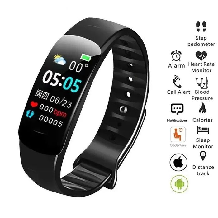 Smart band C1 plus inteligenty zegarek puls, sen, kroki