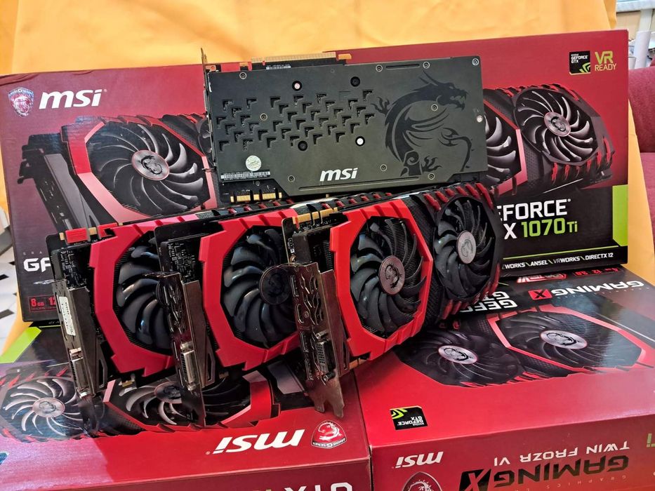 Видеокарта MSI GTX GAMING 1070 Ti 8GB КАК НОВАЯ! пломба и другие