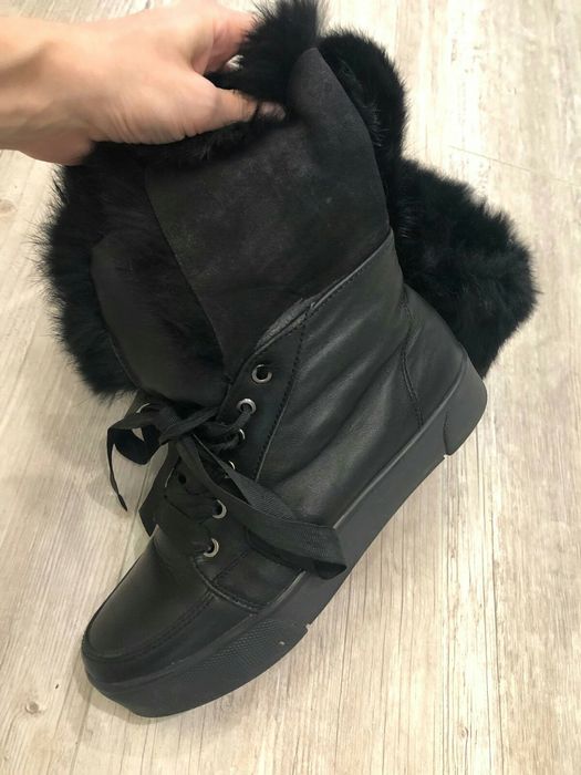 Обувь. Ботинки. Кожа, мех кролик.