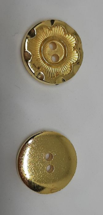 Botões de costura, dourados, artigo novo