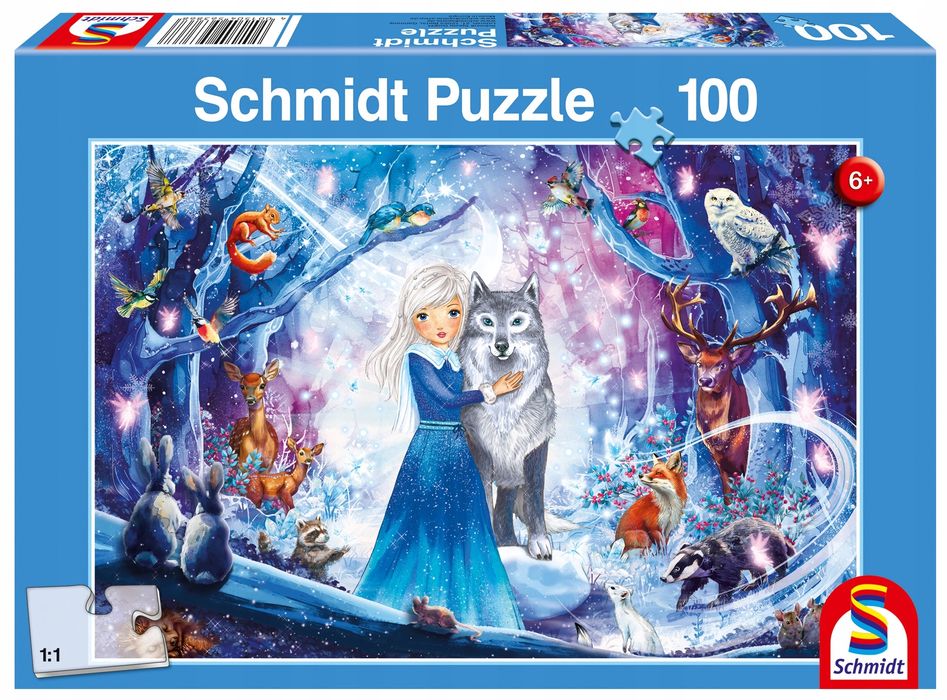 Puzzle 100 Księżniczka w zimowym lesie G3. Nowy Produkt