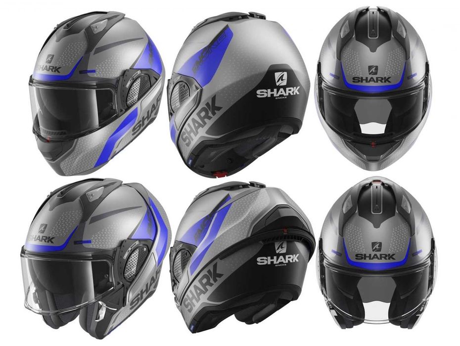 Capacete NOVO Modular Shark Evo GT Encke Mat Blue (45% DESCONTO) Tam S