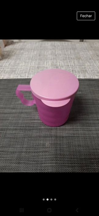 Copo Tupperware como novo de cor lilás63825215434371122