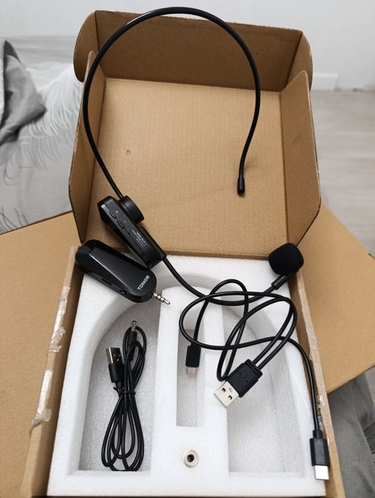 Бeспроводная гарнитура-микрофон Tonor,система uhf микрофона и гарнитур