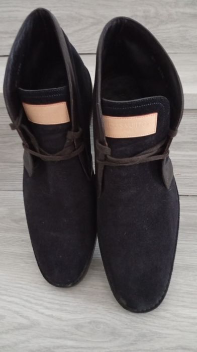 Bota Louis Vuitton Chukka Masculina - Camurça azul Navi - Tam. 42