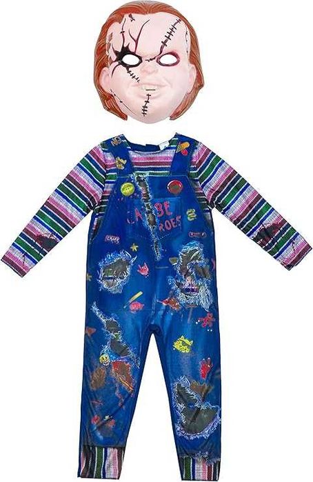 Kostium strój laleczka CHUCKY kombinezon HALLOWEEN roz. 104 cm Q132