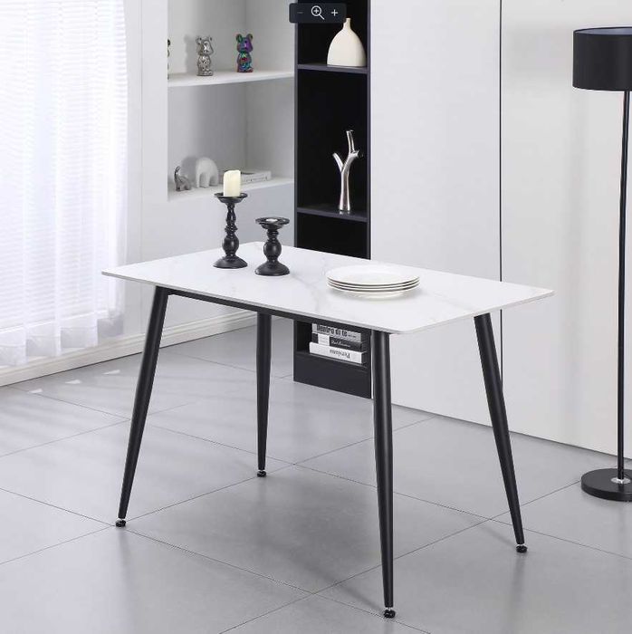 Стіл кухонний обідній для Кухні стол лофт 110 х 60 см (білий, сірий)