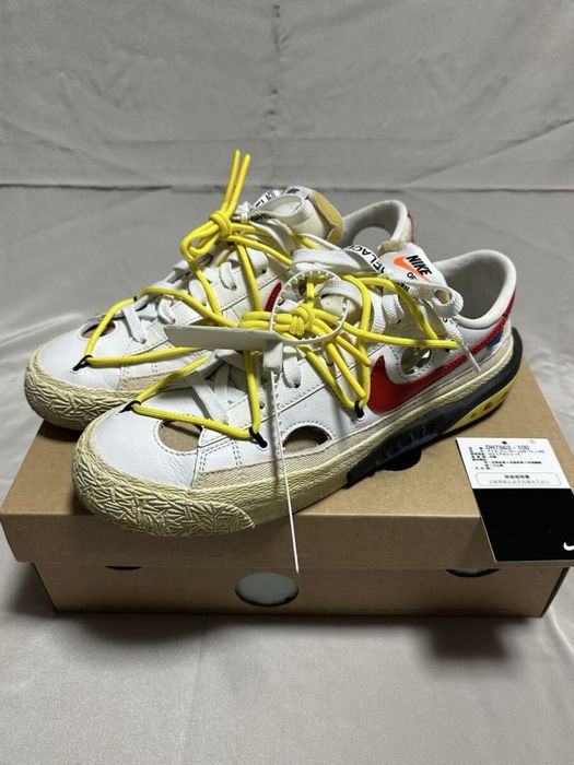 Кросівки Nike Blazer Low 77 x Off-White White University Red (DH7863-100)
